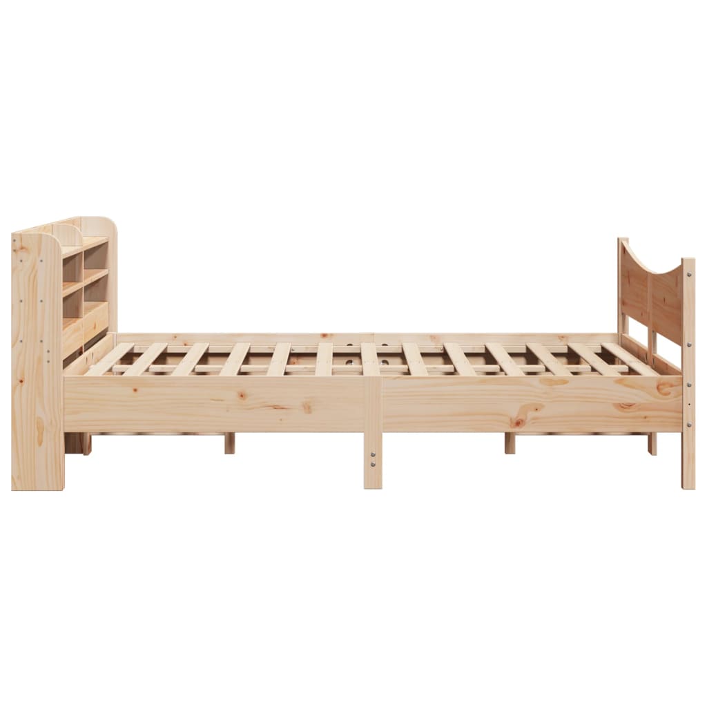 sengeramme med sengegavl 160x200 cm massivt fyrretræ