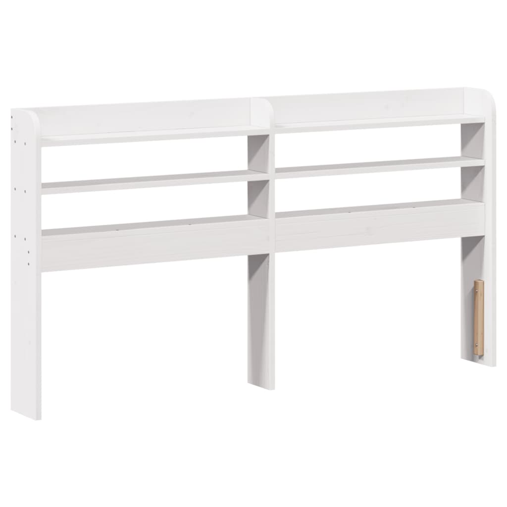 sengeramme med sengegavl 160x200 cm massivt fyrretræ hvid