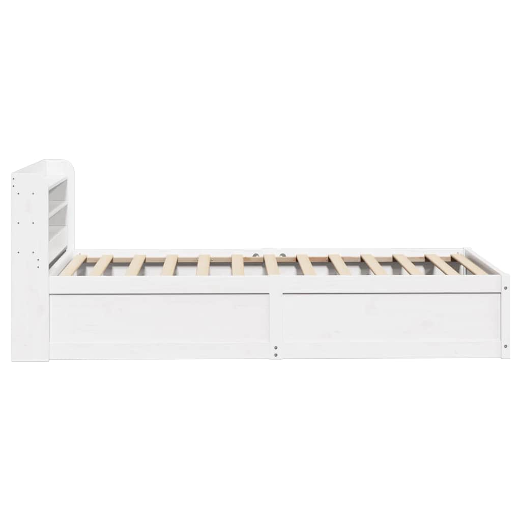 sengeramme med sengegavl 90x200 cm massivt fyrretræ hvid