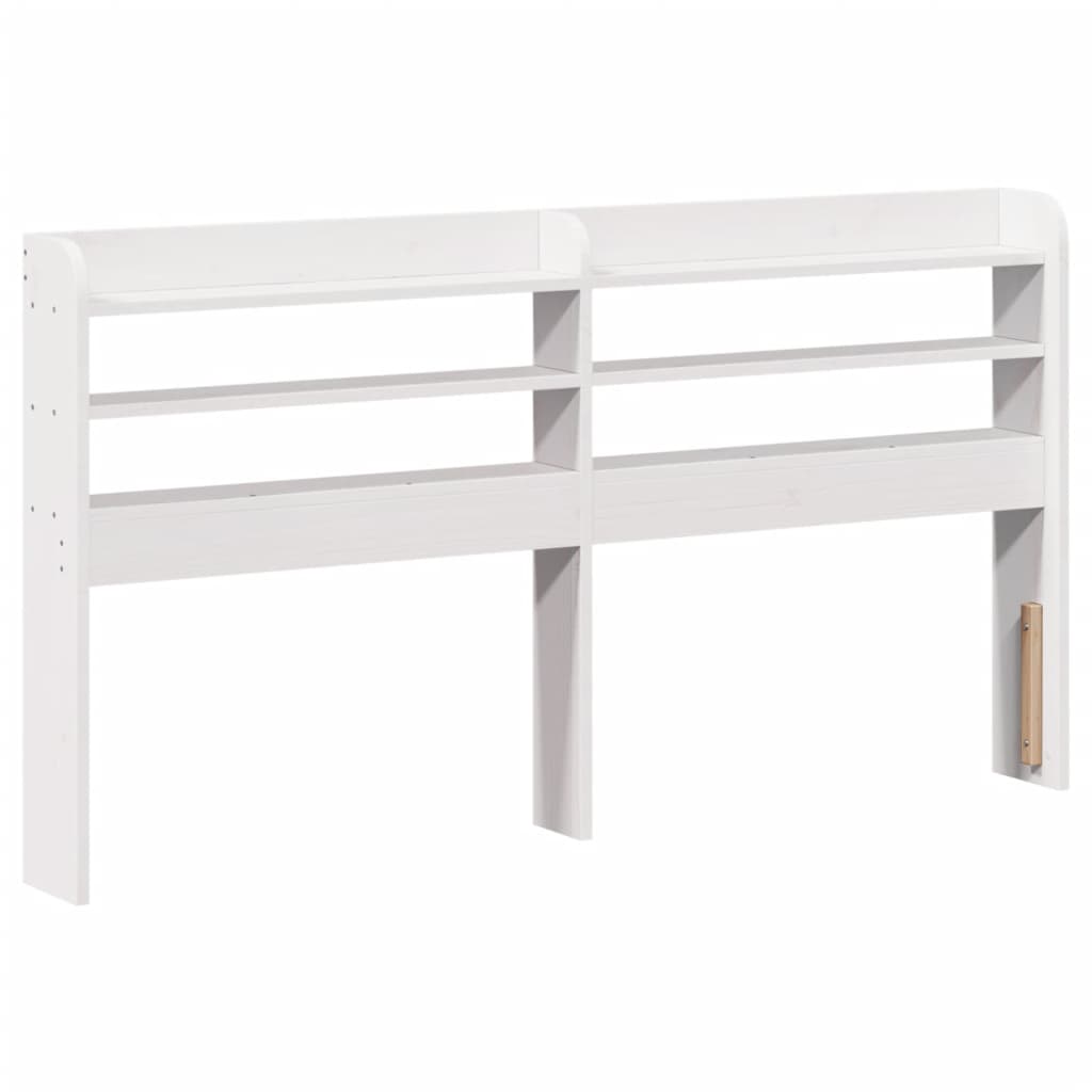 sengeramme med sengegavl 140x190 cm massivt fyrretræ hvid