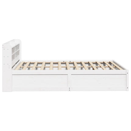 sengeramme med sengegavl135x190 cm massivt fyrretræ hvid