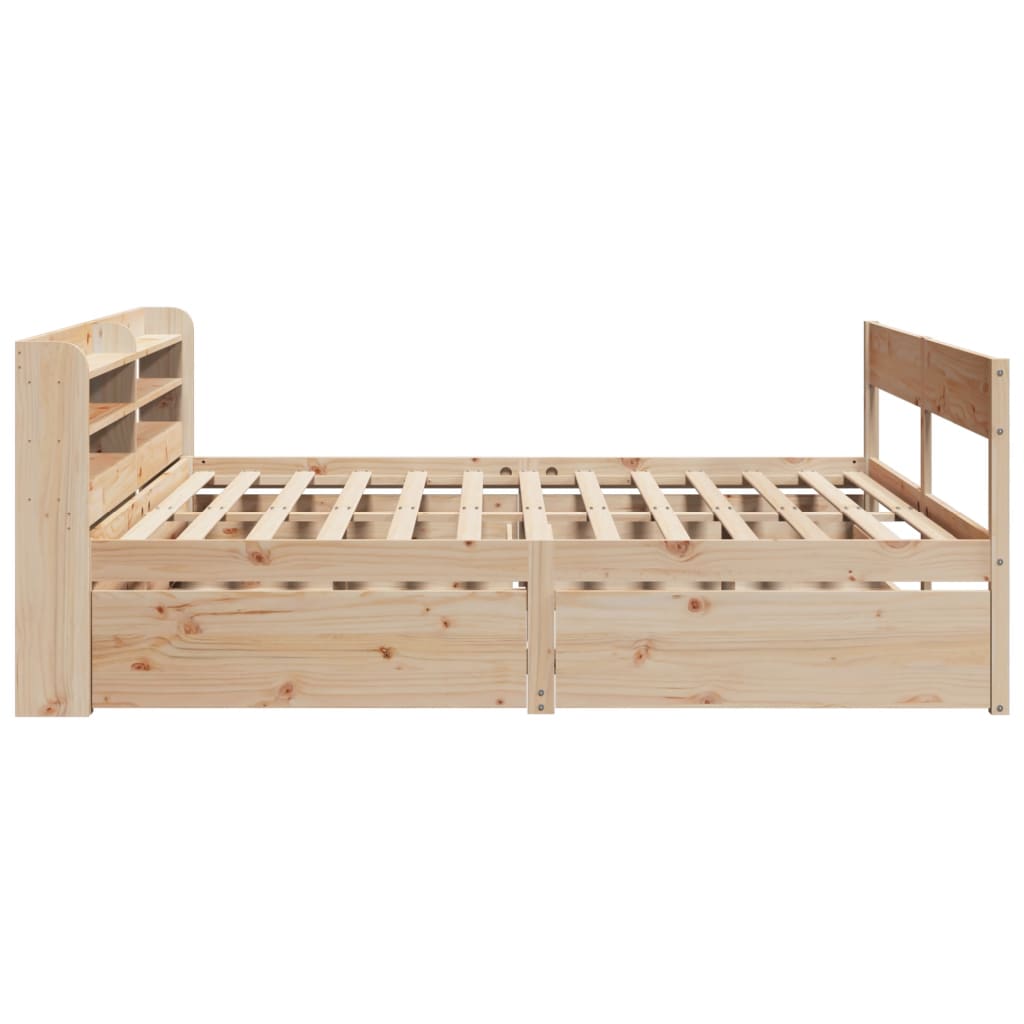 sengeramme uden madras 200x200 cm massivt fyrretræ