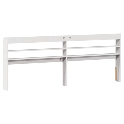 sengeramme uden madras 200x200 cm massivt fyrretræ hvid