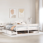 sengeramme uden madras 180x200 cm massivt fyrretræ hvid
