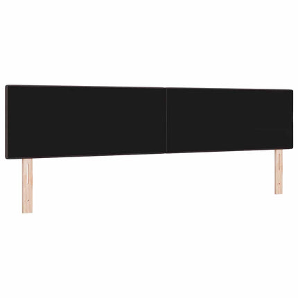 LED sengegavl med LED-lysstrimler Mørk Brun 200 cm Stof