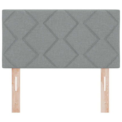 LED sengegavl Lysegrå 80 cm Stof