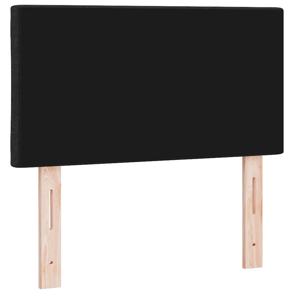 LED sengegavl Sort 80 cm Stof