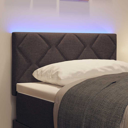 LED sengegavl Brun 80 cm Stof