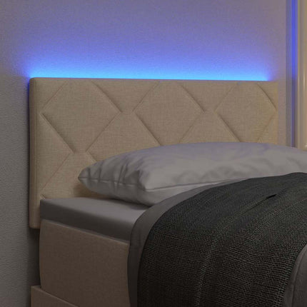 LED sengegavl Creme 80 cm Stof