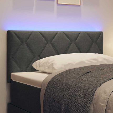 LED sengegavl Grå 90 cm Stof