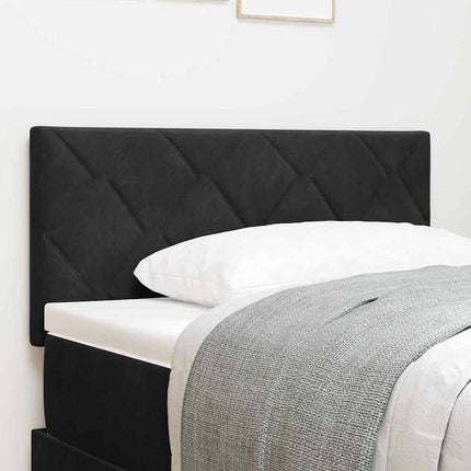 LED sengegavl Sort 90 cm Fløjl