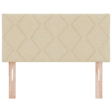 LED sengegavl Creme 100 cm Stof