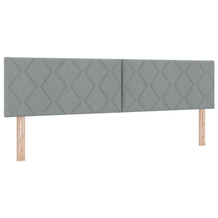LED sengegavl Lysegrå 180 cm Stof