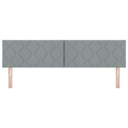 LED sengegavl Lysegrå 180 cm Stof