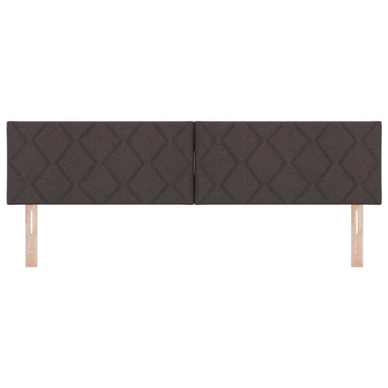 LED sengegavl Brun 180 cm Stof