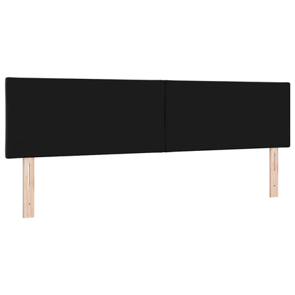 LED sengegavl Sort 180 cm Fløjl