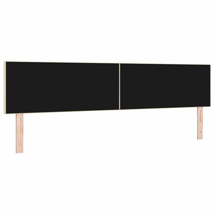 LED sengegavl Creme 200 cm Stof