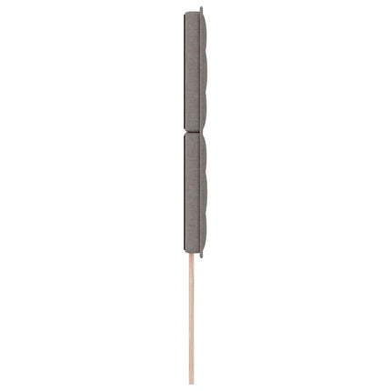 LED sengegavl Gråbrun Stof