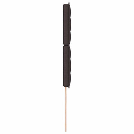LED sengegavl med LED-lysstrimler Mørk Brun 100 cm Stof