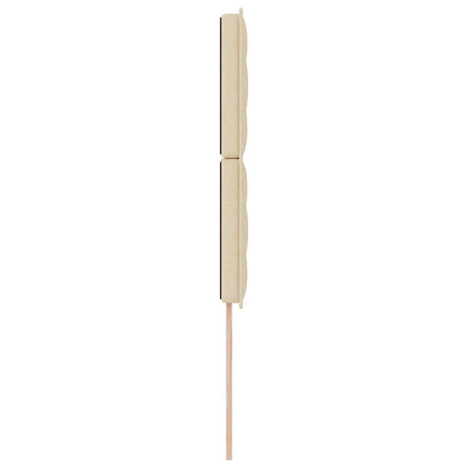 LED sengegavl med LED-lysstrimler Creme 100 cm Stof