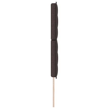 LED sengegavl med LED-lysstrimler Mørk Brun 160 cm Stof