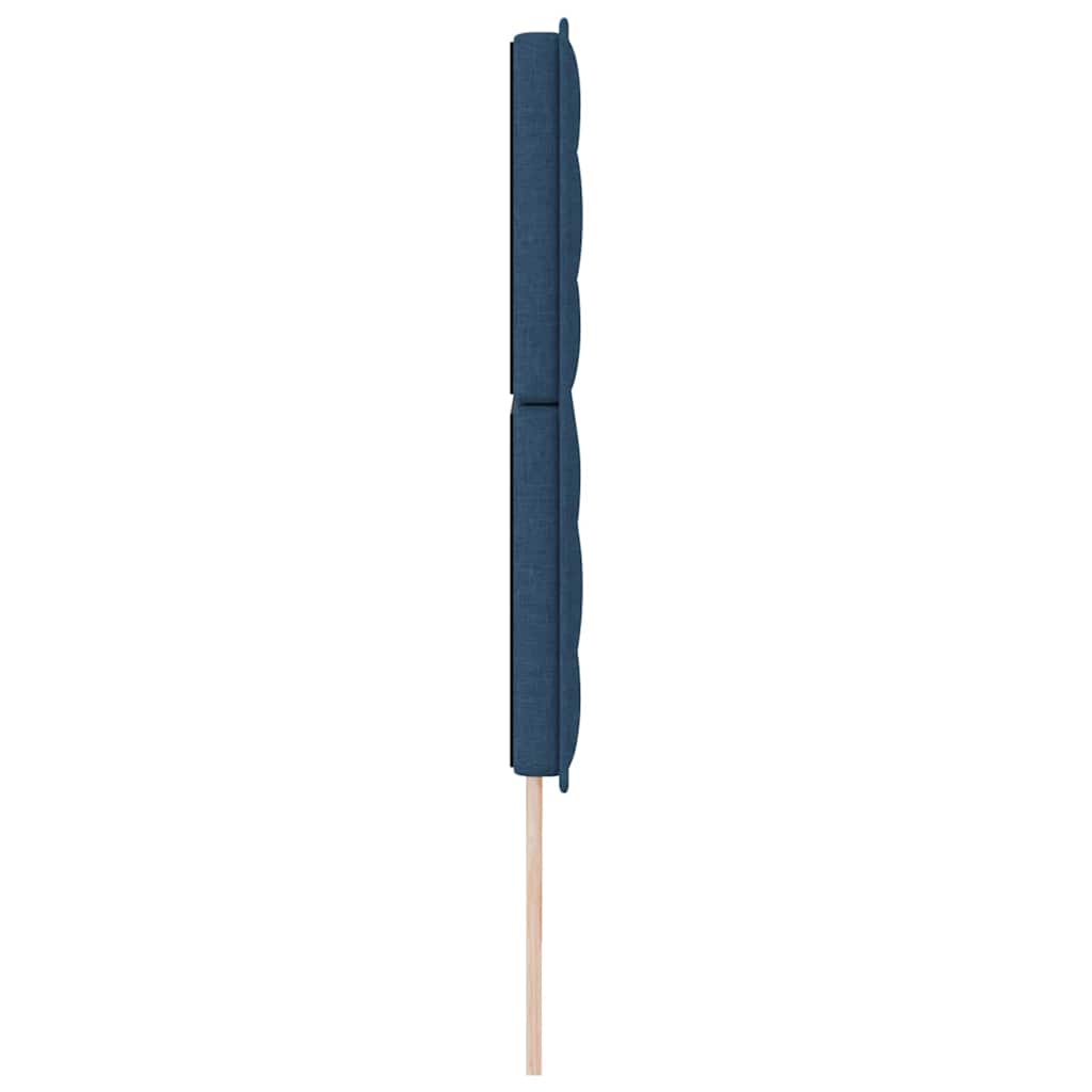 LED sengegavl med LED-lysstrimler Blå 180 cm Stof