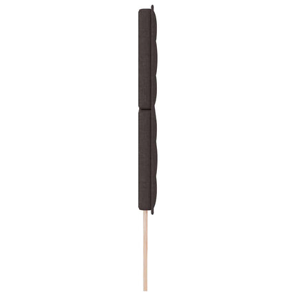 LED sengegavl med LED-lysstrimler Mørk Brun 200 cm Stof