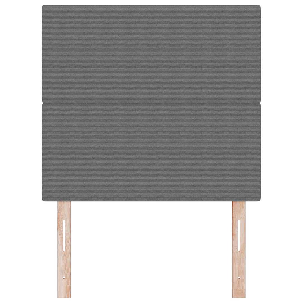 LED sengegavl med LED -strimmellys Lysegrå 80 cm Polyester