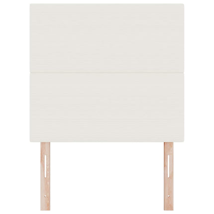 LED sengegavl med LED-lysstrimler Creme 90 cm Velourstof