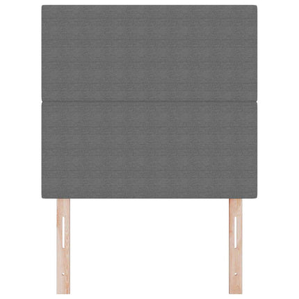 LED sengegavl med LED-lysstrimler Lysegrå 100 cm Velourstof