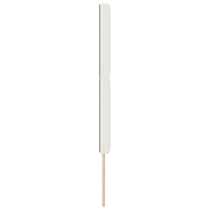 LED sengegavl med LED-lysstrimler Creme 144 cm Velourstof