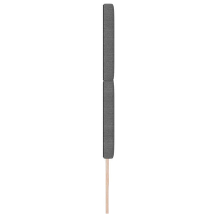 LED sengegavl med LED-lysstrimler Lysegrå 200 cm Velourstof