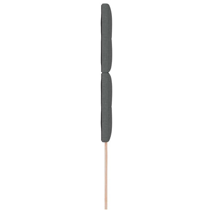 LED sengegavl med LED-lysstrimler Mørkegrå 80 cm Stof