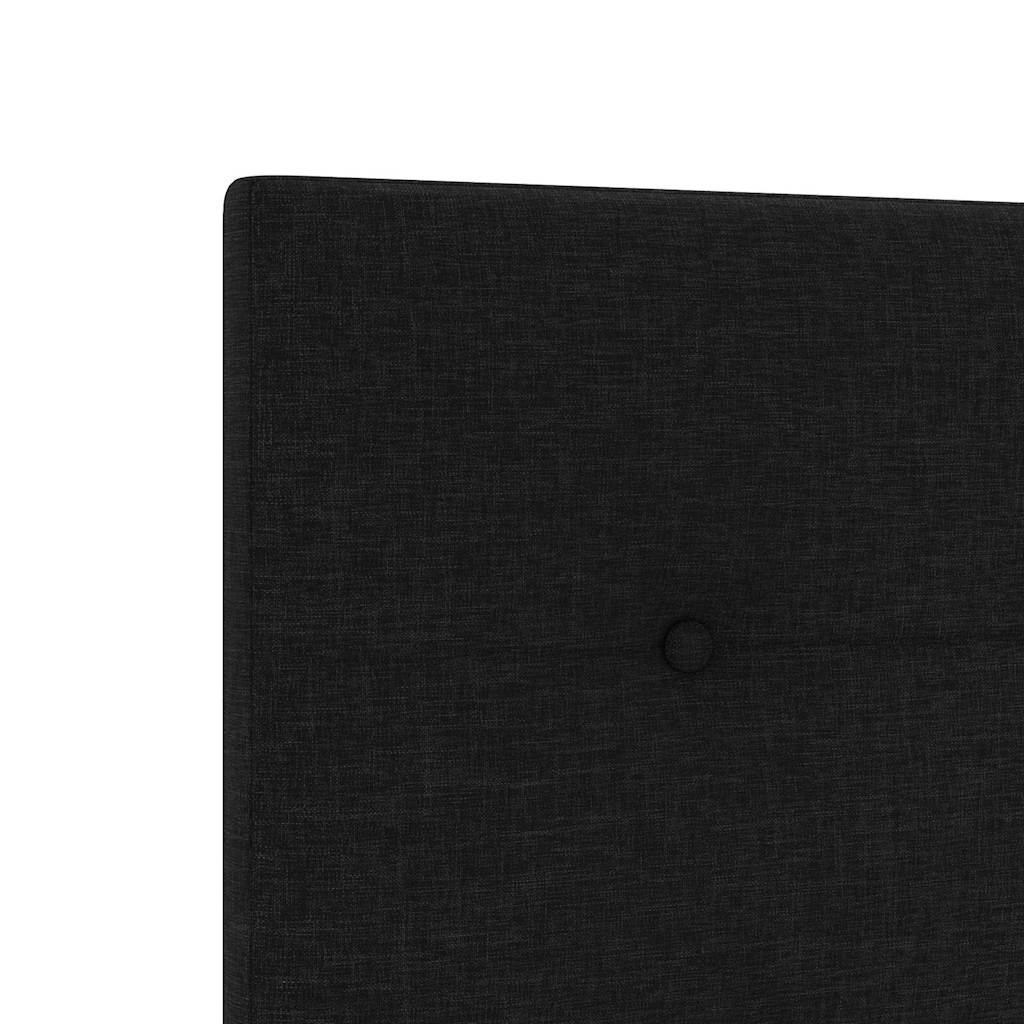 LED sengegavl med LED-lysstrimler Sort 80 cm Stof