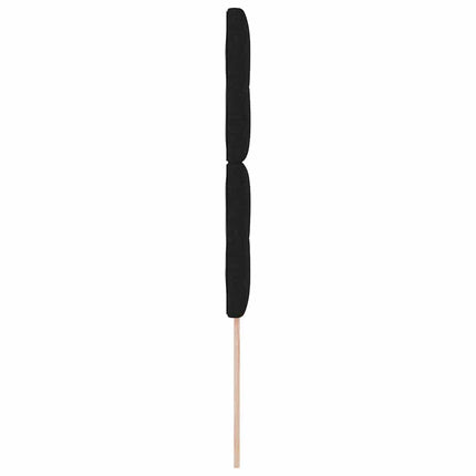 LED sengegavl med LED-lysstrimler Sort 80 cm Stof