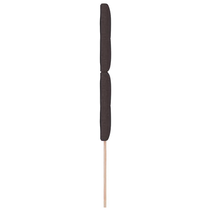 LED sengegavl med LED-lysstrimler Mørk Brun 80 cm Stof
