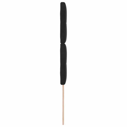 LED sengegavl med LED-lysstrimler Sort 80 cm Fløjl