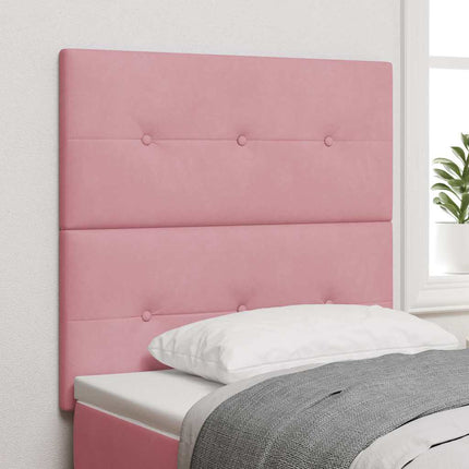 LED sengegavl med LED-lysstrimler Lyserød 80 cm Fløjl