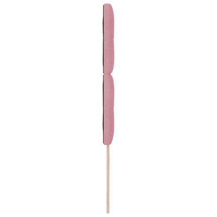 LED sengegavl med LED-lysstrimler Lyserød 80 cm Fløjl