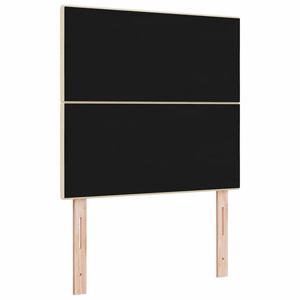 LED sengegavl med LED-lysstrimler Creme 90 cm Stof