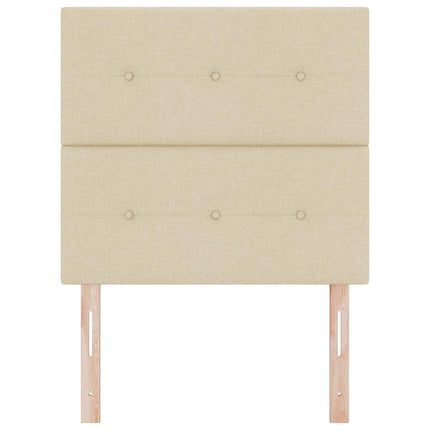 LED sengegavl med LED-lysstrimler Creme 90 cm Stof