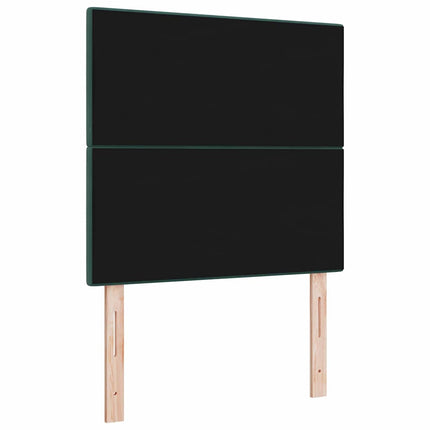 LED sengegavl med LED-lysstrimler Grøn 100 cm Fløjl