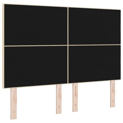 LED sengegavl med LED-lysstrimler Creme 144 cm Stof