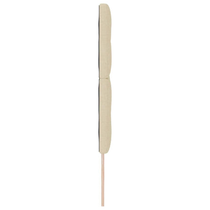 LED sengegavl med LED-lysstrimler Creme 144 cm Stof