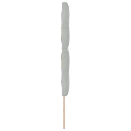 LED sengegavl med LED-lysstrimler Lysegrå 144 cm Fløjl