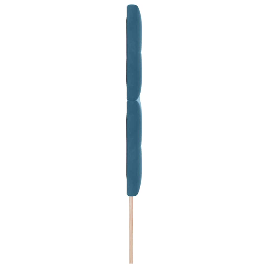 LED sengegavl med LED -strimmellys Blå 180 cm Polyester