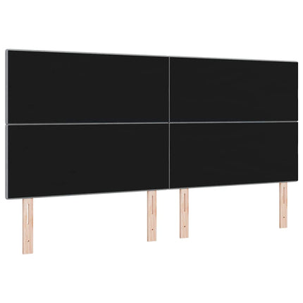 LED sengegavl med LED-lysstrimler Lysegrå 200 cm Stof