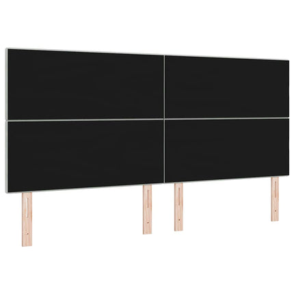LED sengegavl med LED-lysstrimler Lysegrå 200 cm Fløjl
