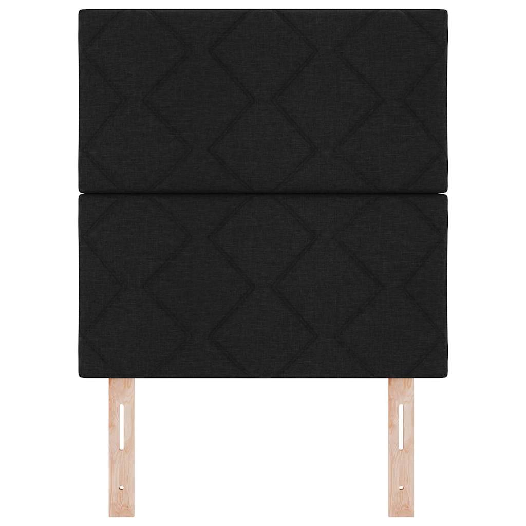 LED sengegavl Sort 80 cm Stof