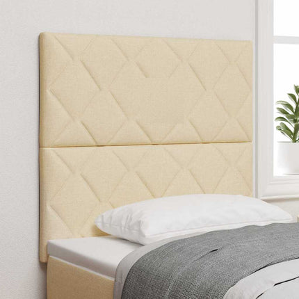 LED sengegavl Creme 100 cm Stof